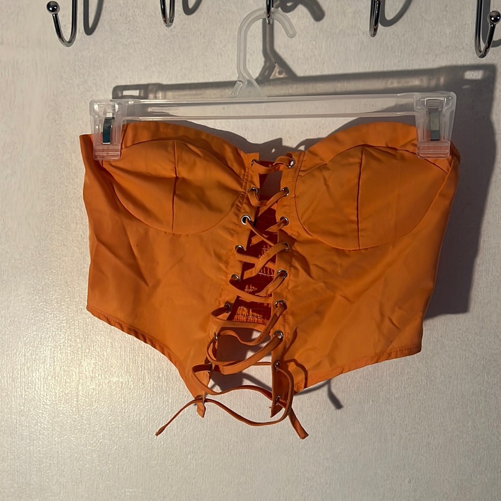 Orange crop top